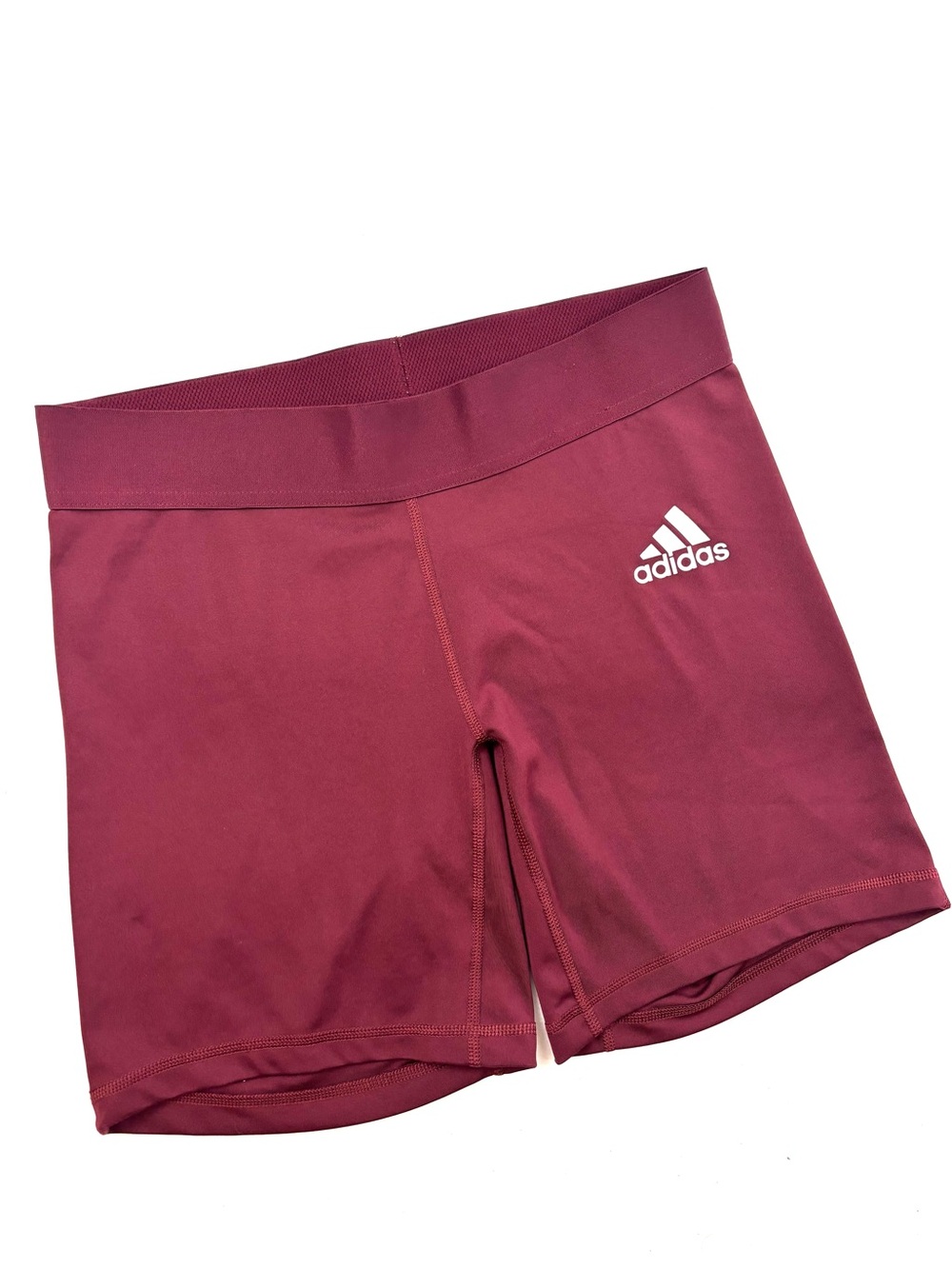 Adidas Women’s Maroon Techfit Compression Volleyball Gym Shorts (Size‎ M)